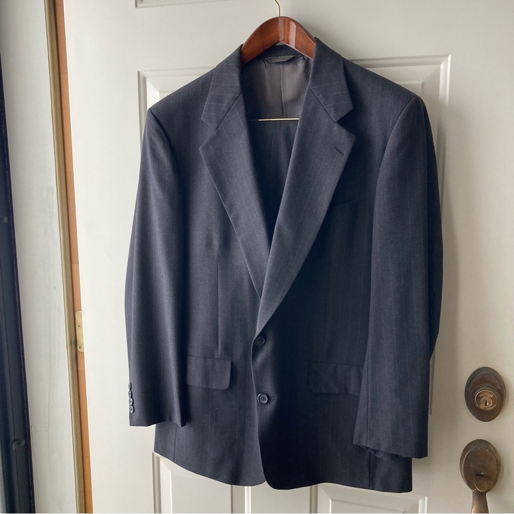 Nordstrom Men's Gray Wool Suit ~ 42R Jacket - 34x33 Pants
